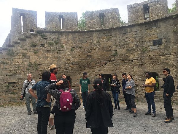 PANGEA Students having a guided tour in the castle