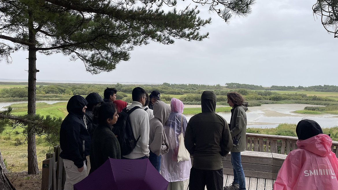 Students in Parc du Marquenterre